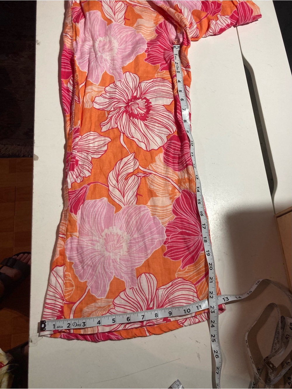 Rachael Zoe Linen Crop Floral Pants W/Pockets Elasticized Back Waist Medium - Picture 12 of 12